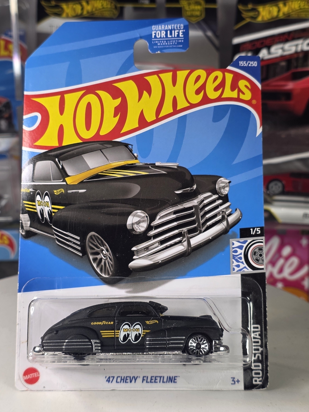 Hot Wheels Rod Squad '47 Chevy Fleetline Mooneyes Black